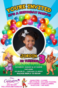 kiddys kingdom birthday party invitation