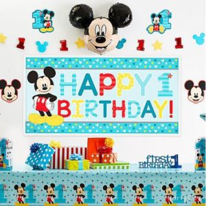 kiddys kingdom mickey mouse birthday banner
